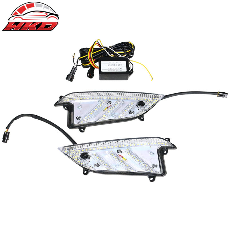 Fits 16-18 Honda X Gen Civic Type R Style LED DRL Daytime Running Lights Lamps