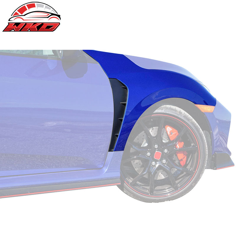 Wholesale 16-20 Honda Civic Type-R Style Steel Front Fender Flares Trim W/ Insert - Wikond Auto