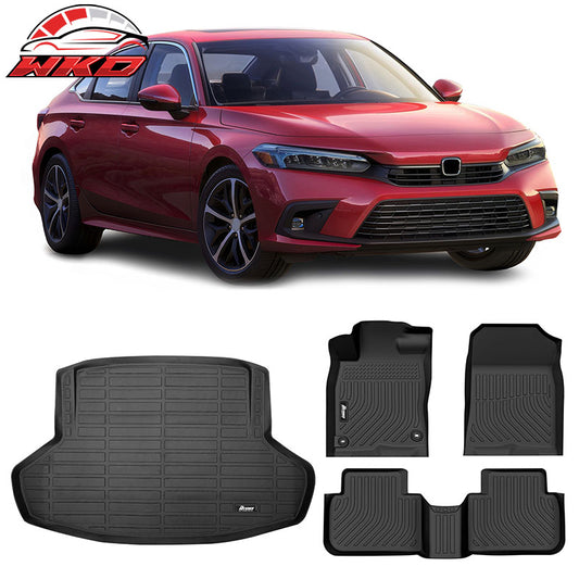 Wholesale 22-26 Honda Civic All Weather 3D Floor Mats + Trunk Cargo Carpet Liner TPE