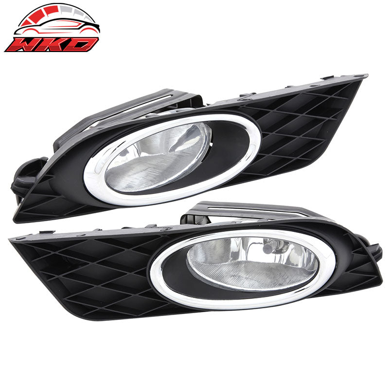 Fits 12-14 Honda Civic 4D & JDM Bumper Jdm Style Fog Light Lamp Pairs