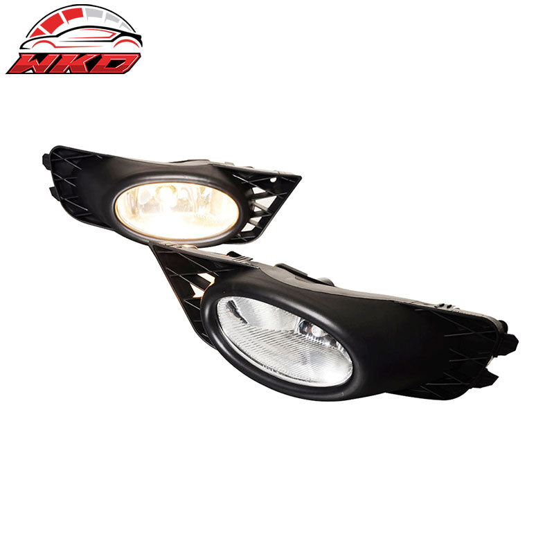 Fits 09-11 Honda Civic 4Dr Sedan Clear Lens Fog Lights WithSwitch OE Style Pair