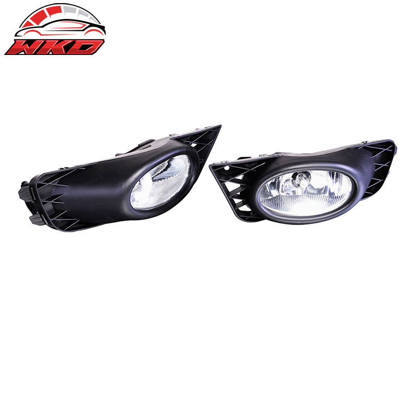 Fits 09-11 Honda Civic 4Dr Sedan Clear Lens Fog Lights WithSwitch OE Style Pair