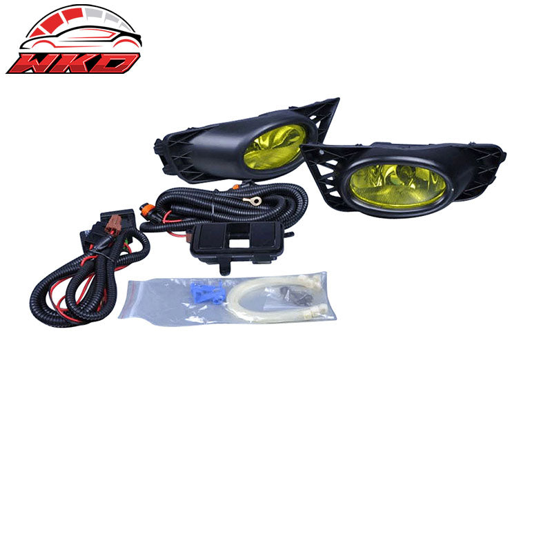 Fits 09-11 Honda Civic 4Dr Sedan Yellow Lens Fog Lights Lamps Kit RH LH