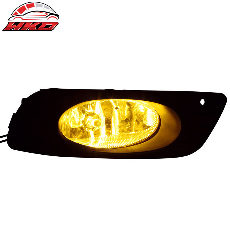 Fits 12 Civic 4Door Sedan 2PCS OE-Style Yellow Fog Lights Driving Lamp Switch
