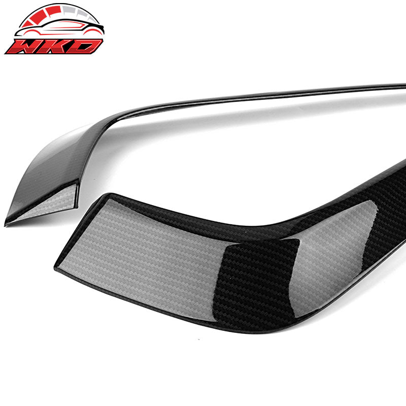 Fits 16-18 Honda Civic 10th Gen Fog Lights Cover Eye Lid Trim Carbon Fiber Print