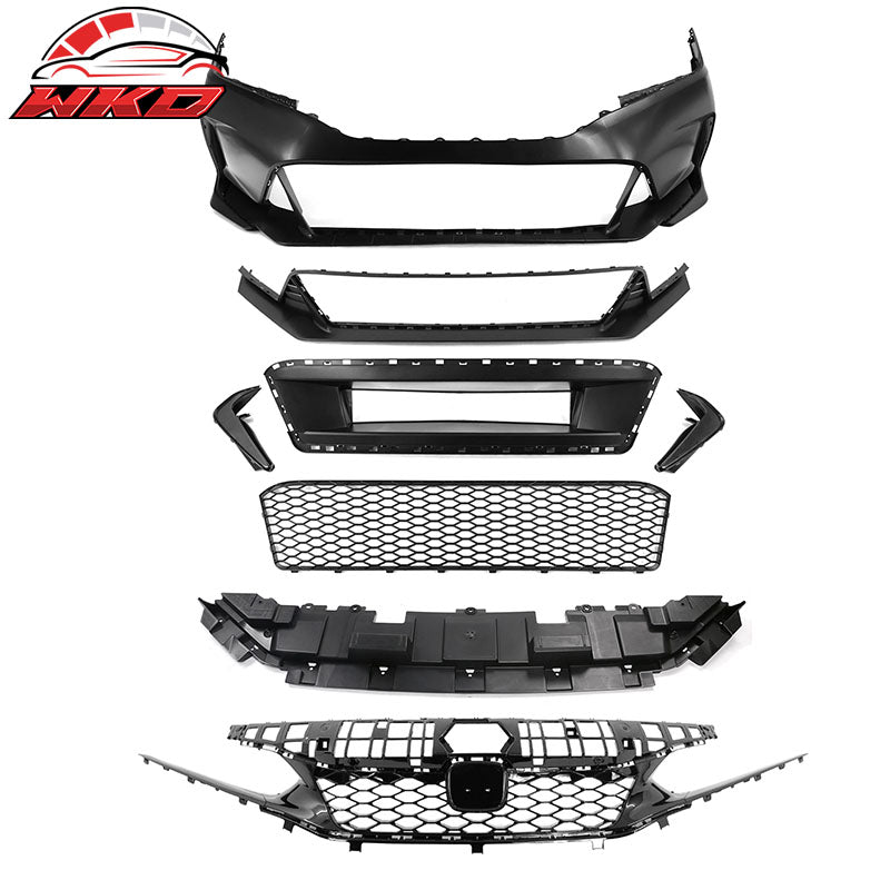 Wholesale 22-24 Civic Hatchback &Si Type R Style Front Bumper Cover PP + Upper Grille