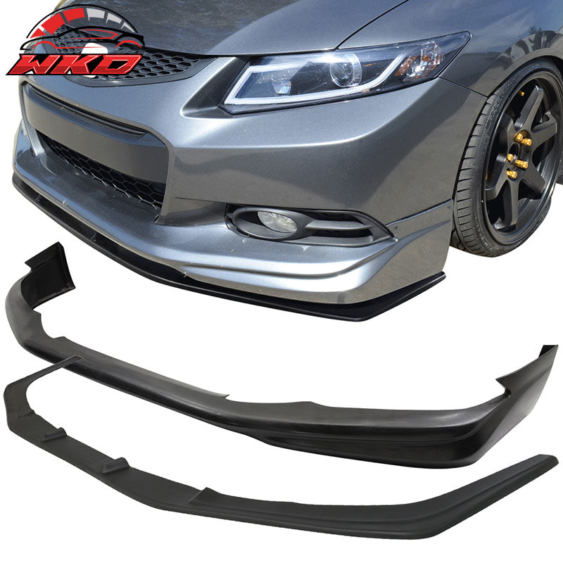 Fits 12-13 Civic Coupe 2Dr USDM MD Front Bumper Lip & Lower Splitter Kit