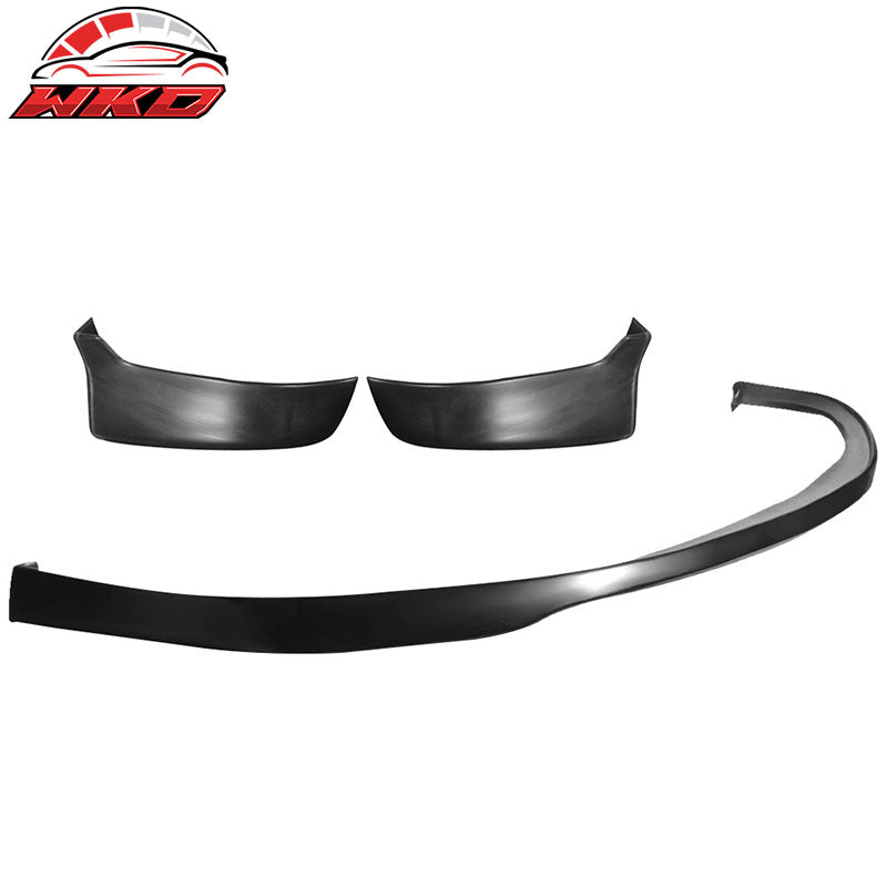 Fits 99-00 Civic EK SIR PU Front Bumper Lip + 2PC Rear Bumper Lip Valance Spats