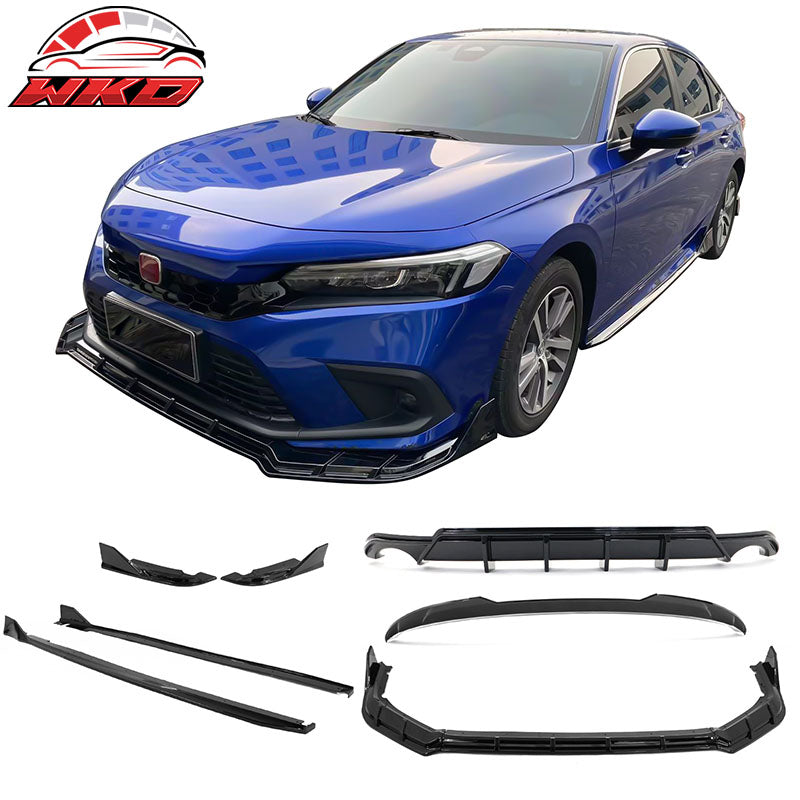 Wholesale 22-24 Civic FE-C Front Rear Lip Trunk Spoiler Type R Side Skirts Gloss Black