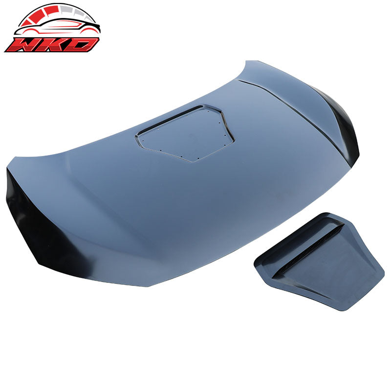 Fits 16-20 Honda Civic 10th Gen Type R Style Steel Front Hood - Unpainted Black