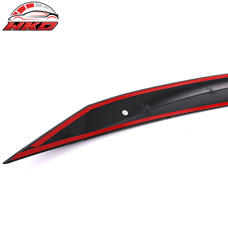 Fits 16-18 Honda Civic 10th Gen Gloss Black Front Bonnet Lip Molding Trim Bar