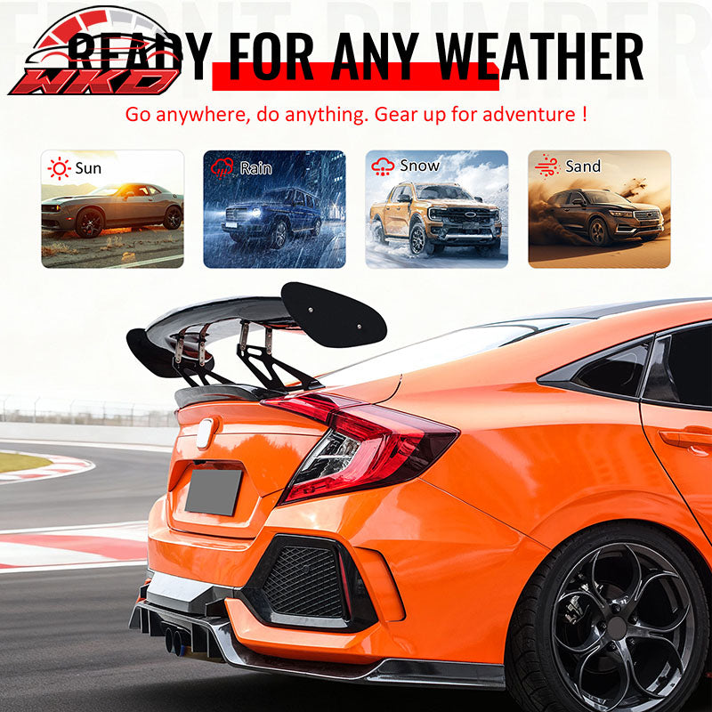 Fits 16-21 Honda Civic Sedan 4Dr 10th Gen CTR Type R Style Rear Bumper Cover PP