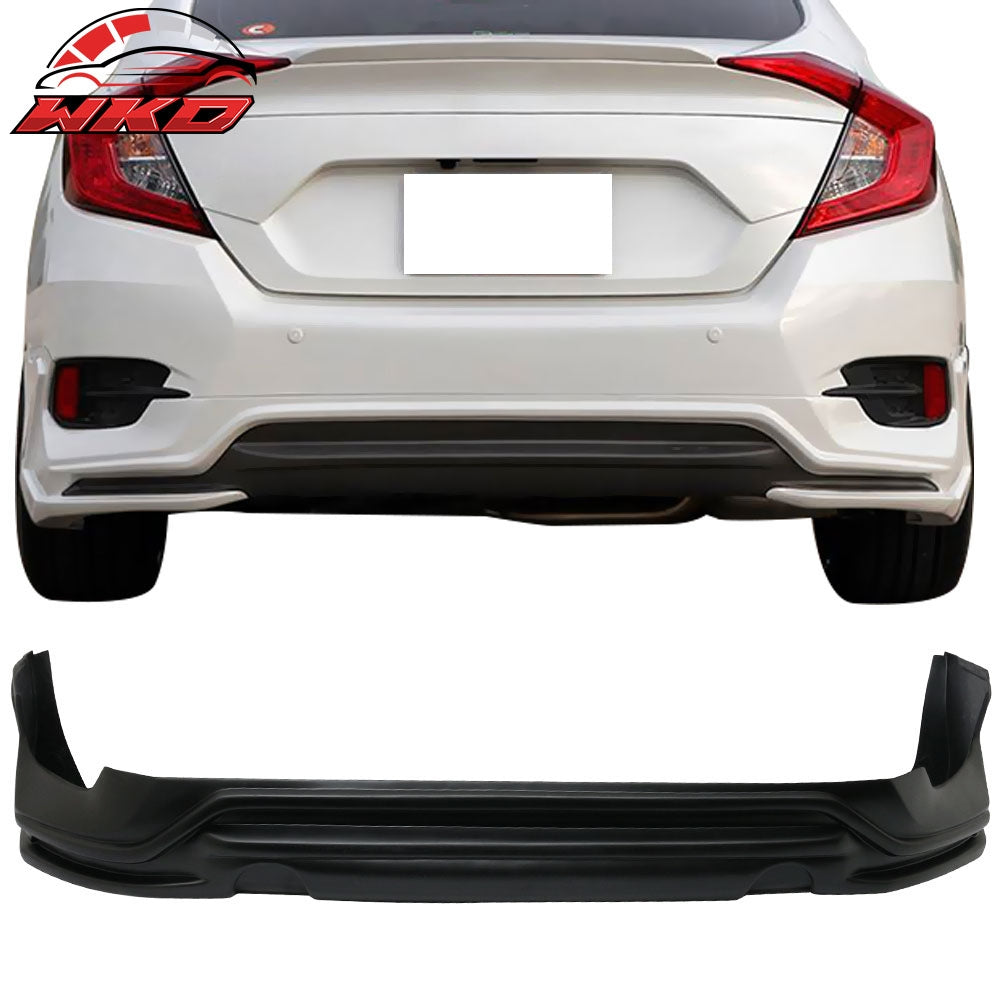 Fits 16-21 Honda Civic Sedan 4Dr AVS Style Rear Bumper Lip Spoiler - PP