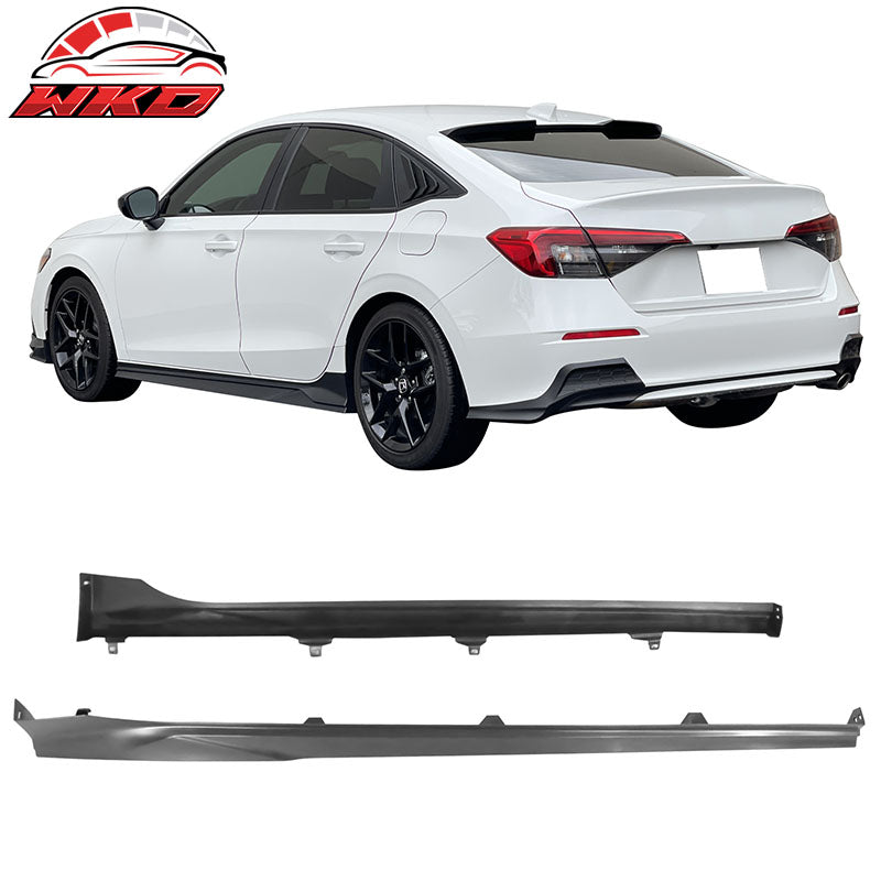 Fits 22-26 Honda Civic Sedan 11th Gen Side Skirts Extension Rocker Panel PP 2PCS