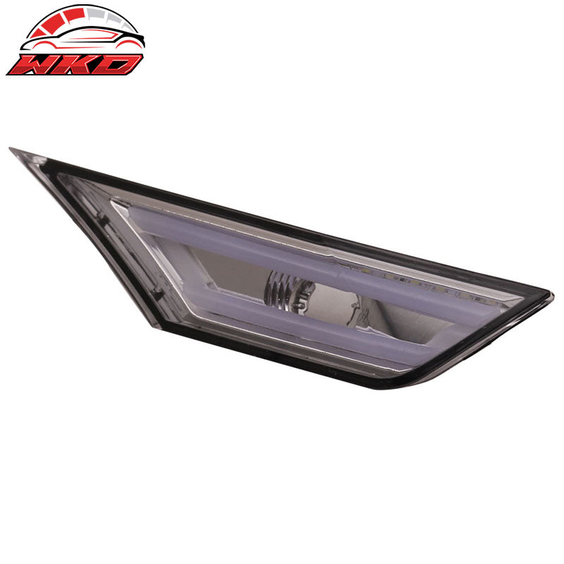 Fits 16-18 Honda Civic Sedan Coupe Smoke LED Front Sidemarkers Side Marker Light