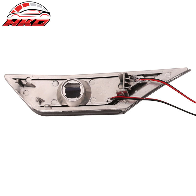 Fits 16-18 Honda Civic Sedan Coupe Smoke LED Front Sidemarkers Side Marker Light