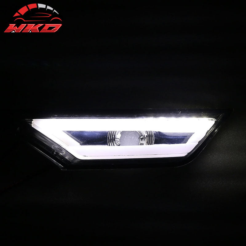 Fits 16-18 Honda Civic Sedan Coupe Smoke LED Front Sidemarkers Side Marker Light