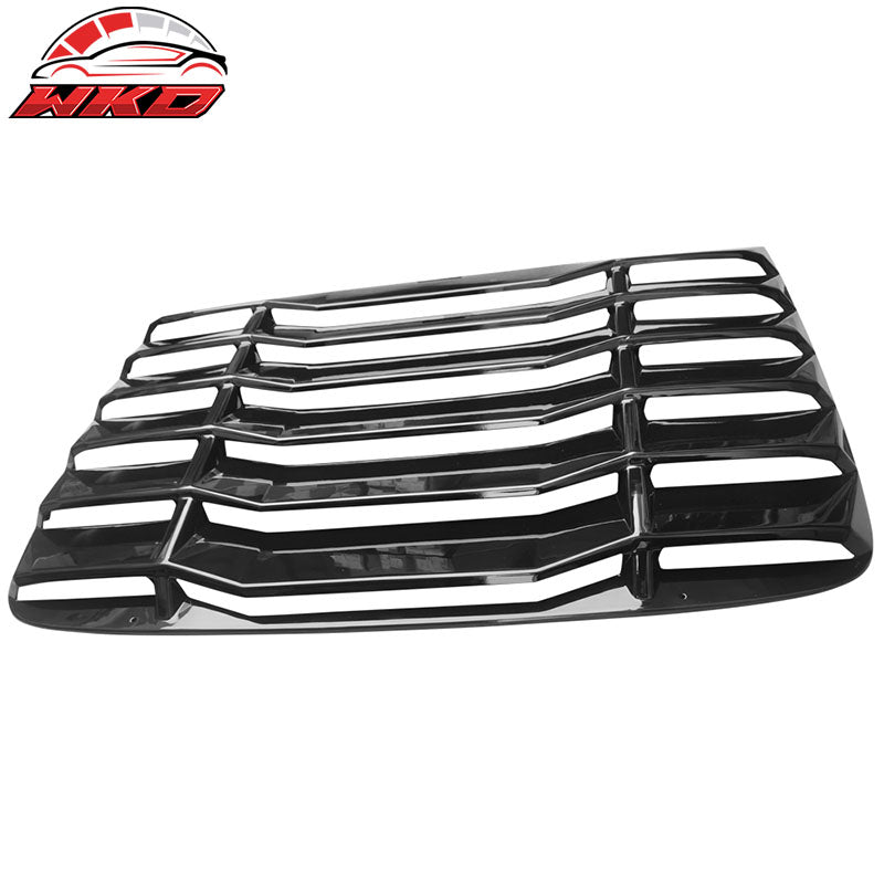 Fits 16-20 Honda Civic 2Dr Coupe Rear Window Louvers Cover Gloss Black ABS