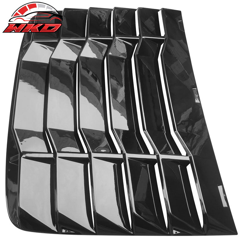 Fits 16-20 Honda Civic 2Dr Coupe Rear Window Louvers Cover Gloss Black ABS