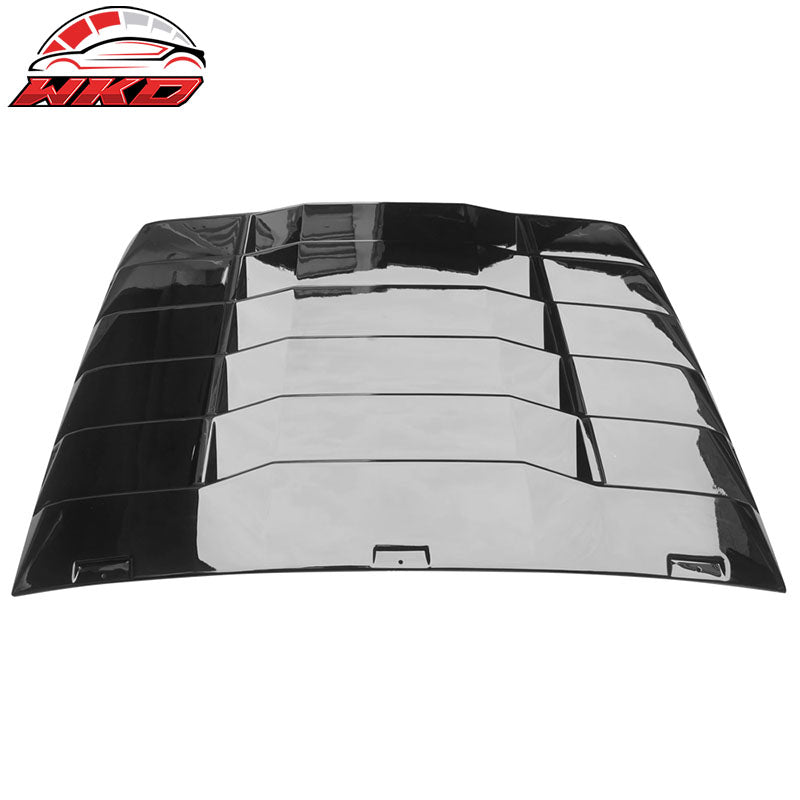 Fits 16-20 Honda Civic 2Dr Coupe Rear Window Louvers Cover Gloss Black ABS