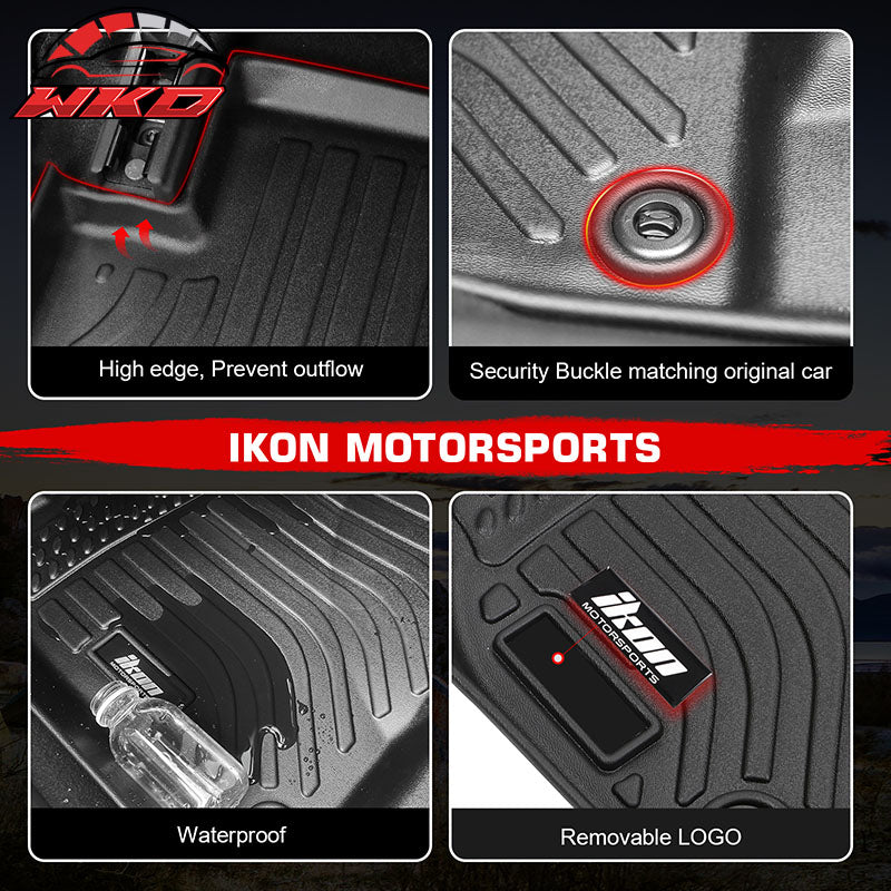 Fits 12-16 Honda CR-V 3PC All Weather 3D Molded Floor Mats Anti-slip Carpets TPE