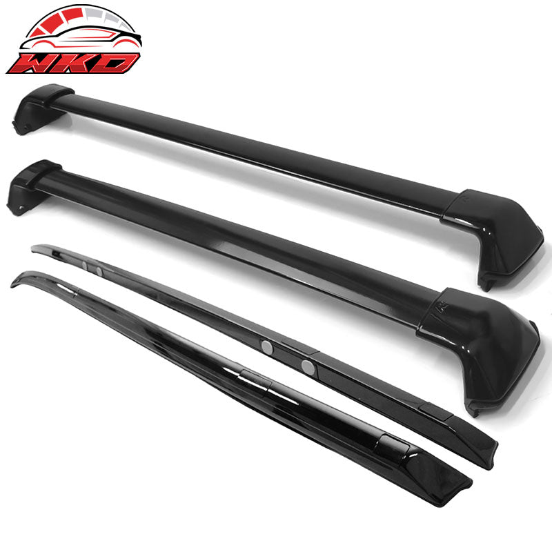 Fits 12-16 Honda CR-V 4PCS Roof Rack Cross Bar + Side Rail Luggage Carrier Set