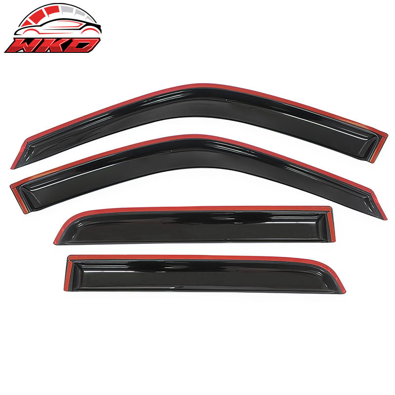 Fits 97-01 Honda CRV CR-V Acrylic 4PCS Window Visors Vent Rain Sun Guard Tape-On