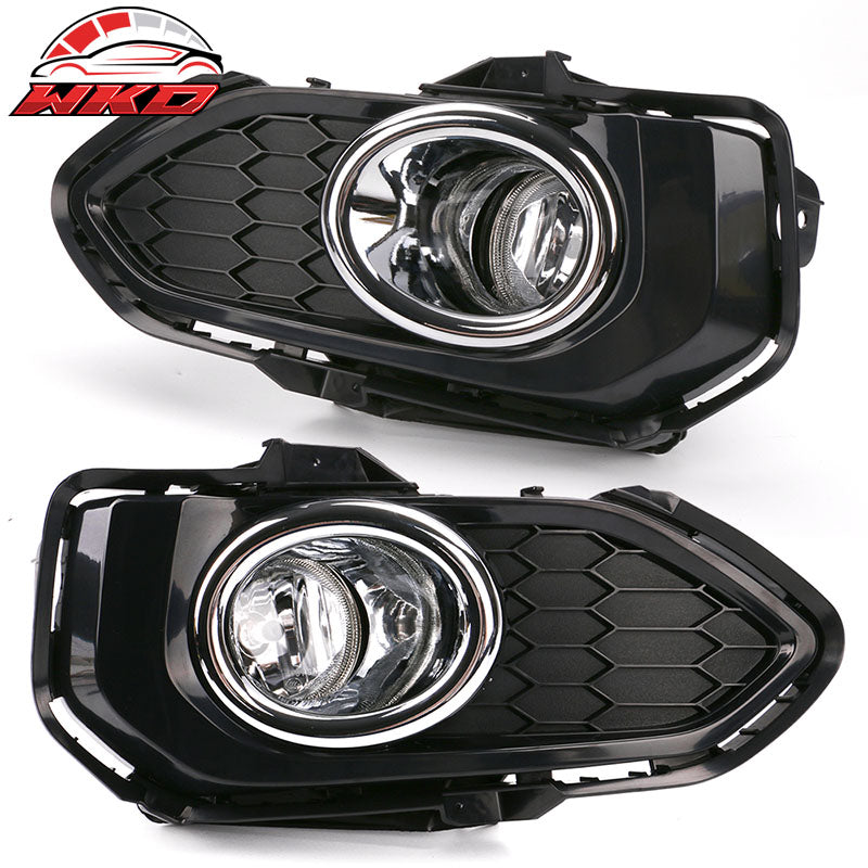 Wholesale 18-19 Honda Fit OE Style Black Housing Clear Lens Fog Lights Lamps Kit ABS