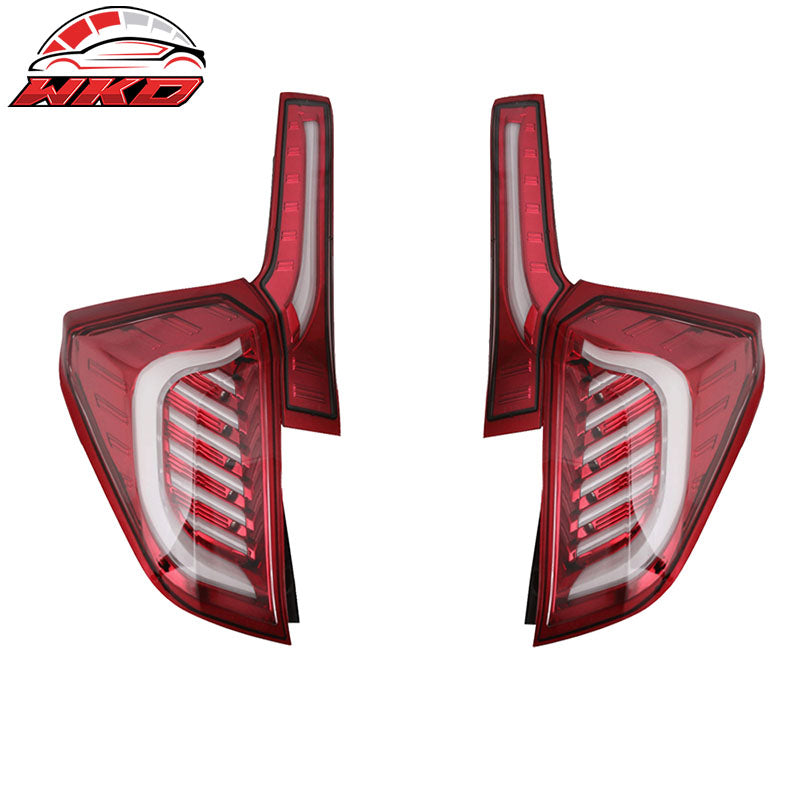 Wholesale 14-17 Honda FIT GK JAZZ Full LED Light Bar Tail Lights Switchback Red Clear
