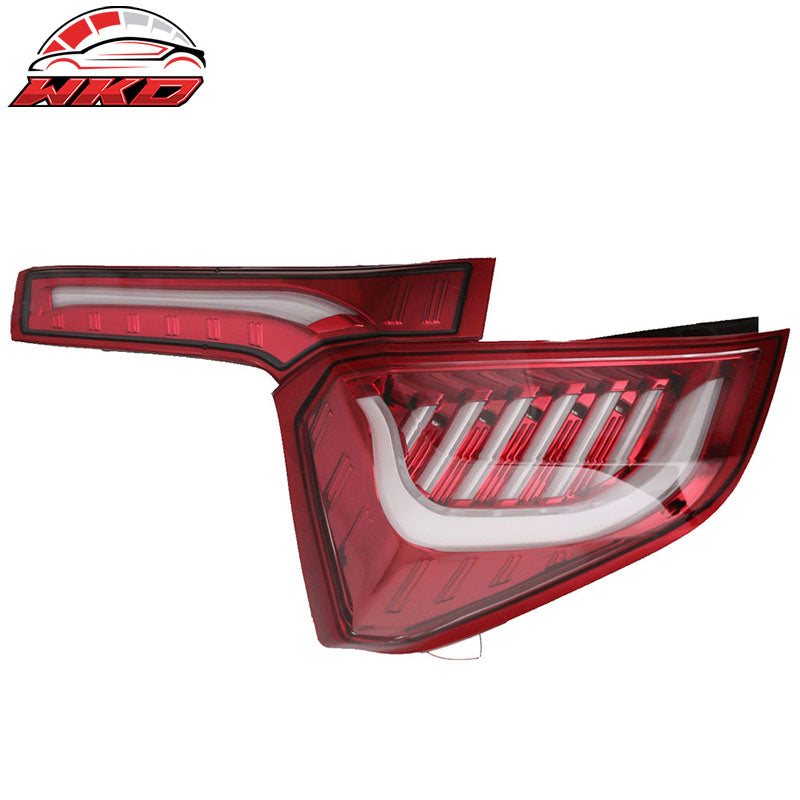 Fits 14-17 Honda FIT GK JAZZ Full LED Light Bar Tail Lights Switchback Red Clear