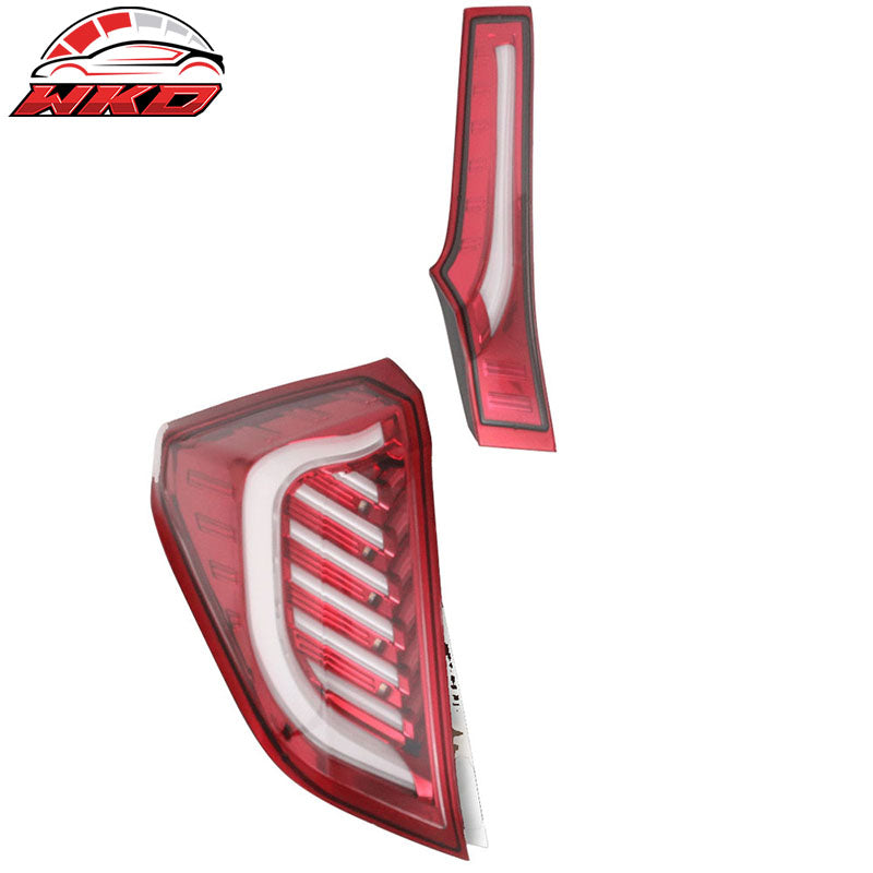 Fits 14-17 Honda FIT GK JAZZ Full LED Light Bar Tail Lights Switchback Red Clear