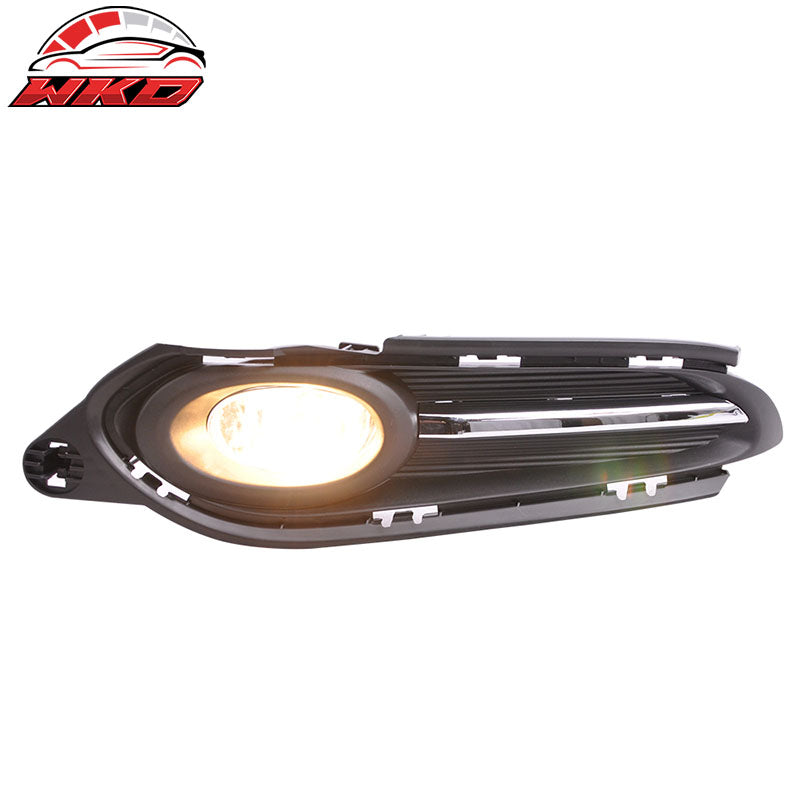 Fits 16-18 Honda HRV Front Fog Light Lamp + Switch Wiring Kit - Black Clear