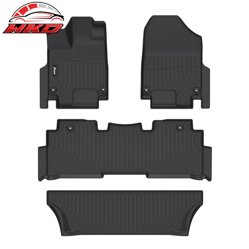 Wholesale 18-26 Honda Odyssey All Season 3D Floor Mats Front Rear Row Carpets - TPE
