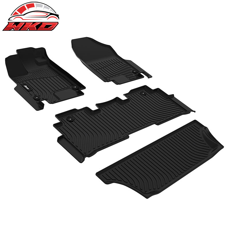 Fits 18-26 Honda Odyssey All Season 3D Floor Mats Front Rear Row Carpets - TPE