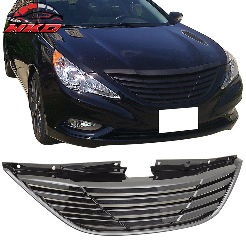 Wholesale 11-14 Hyundai Sonata Horizon Black Front Bumper Hood Grille Grill ABS