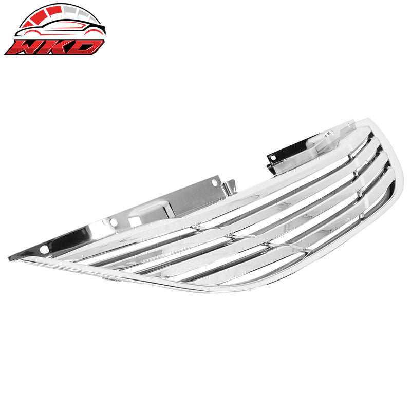 Fits 11-14 Hyundai Sonata Horizontal Style Front Upper Mesh Grille Chrome ABS