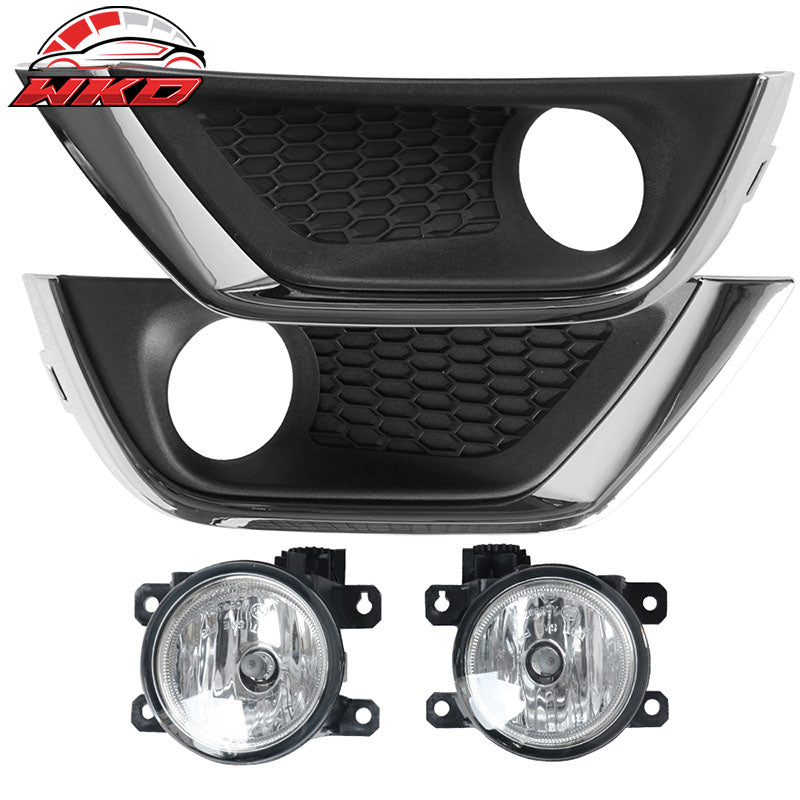 Wholesale 17-18 Jeep Compass OE Style Front Clear Glass Lens Black Cover Shell Pair