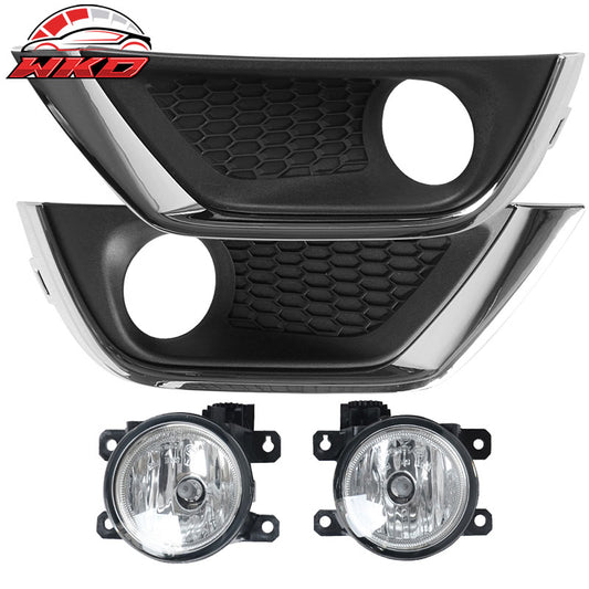 Wholesale 17-18 Jeep Compass OE Style Front Clear Glass Lens Black Cover Shell Pair - Wikond Auto