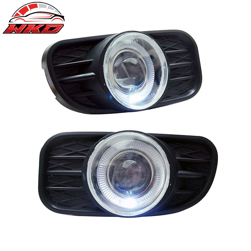Wholesale 99-04 Jeep Grand Cherokee Halo Projector FogLight Lamps Clear w/Switch+Bulb