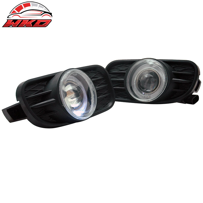 Fits 99-04 Jeep Grand Cherokee Halo Projector FogLight Lamps Clear w/Switch+Bulb