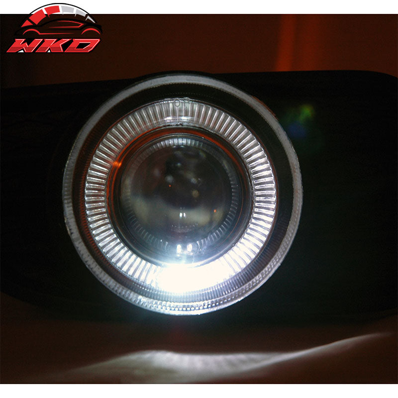 Fits 99-04 Jeep Grand Cherokee Halo Projector FogLight Lamps Clear w/Switch+Bulb
