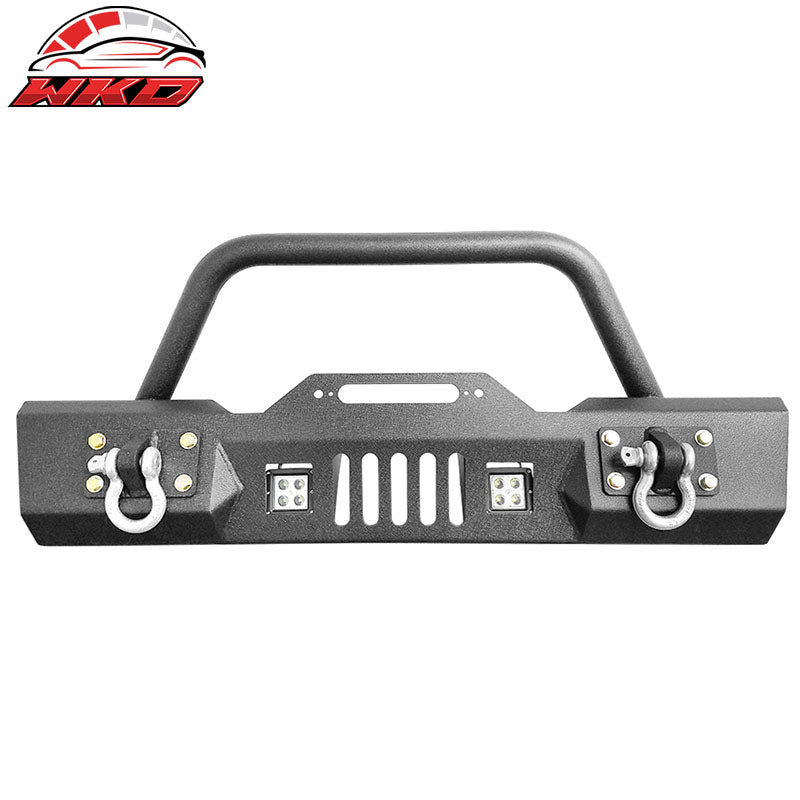 Wholesale 07-17 Jeep Wrangler Front Bumper Guard Bull Bar With LED Light & D Rings