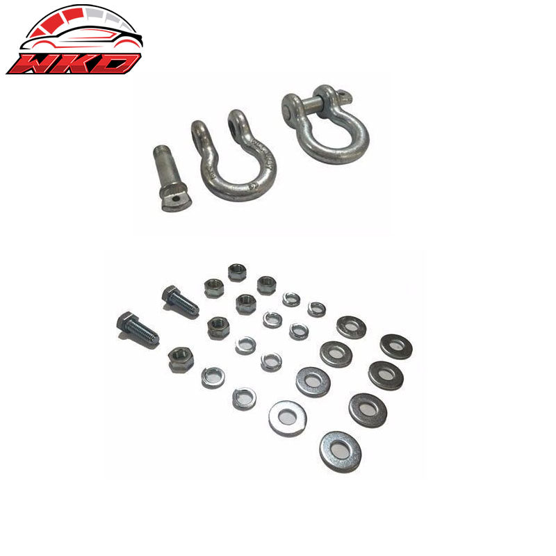 Fits 07-18 Jeep Wrangler JK Front Bumper Bull Bar Grille + Fender Flares Set