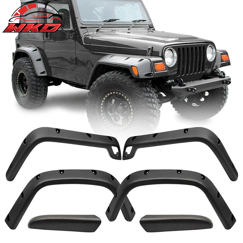 Fits 97-06 Jeep Wrangler TJ Sport Utility Pocket Rivet 7" Wide Fender Flares