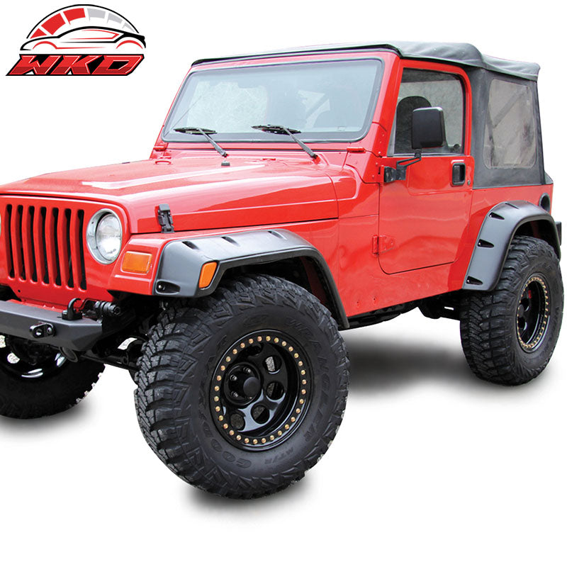 Fits 97-06 Jeep Wrangler TJ Sport Utility Pocket Rivet 7" Wide Fender Flares