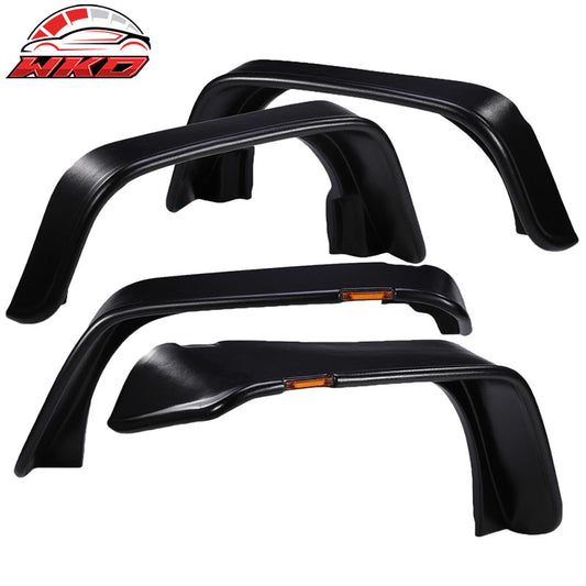 Wholesale 07-17 Jeep Wrangler JK Flat Texture Fender Flares w/ Side Marker Lights