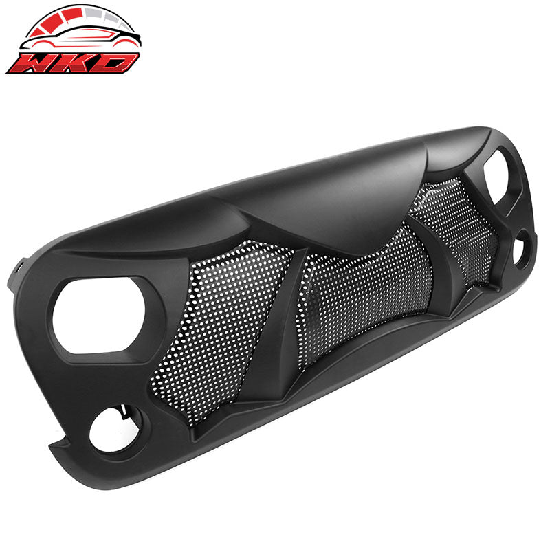 Fits 07-18 Jeep Wrangler Rubicon Sahara Sport JK Front Cobra Grille Guard Insert