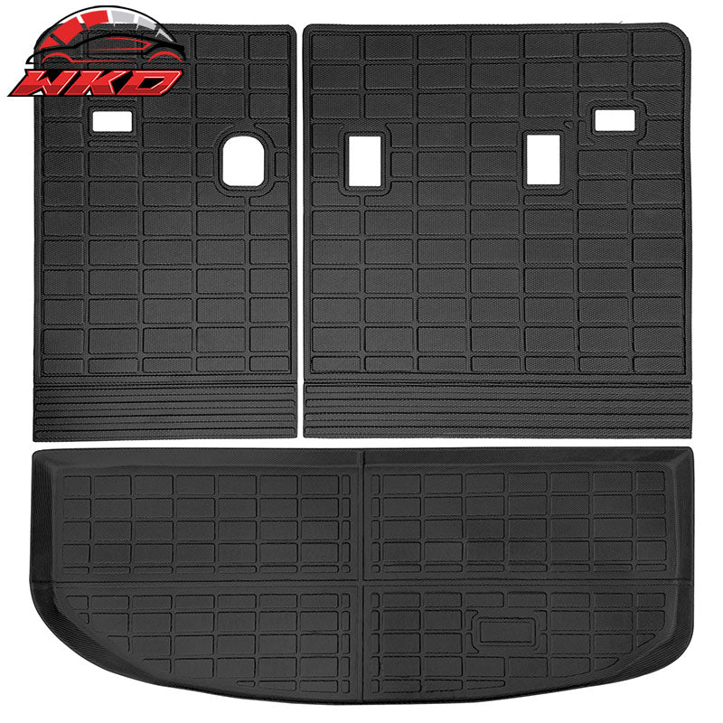 Wholesale 20-25 Kia Telluride 3D Rear Trunk Mat Cargo Liner Cover + Backrest Mats TPE