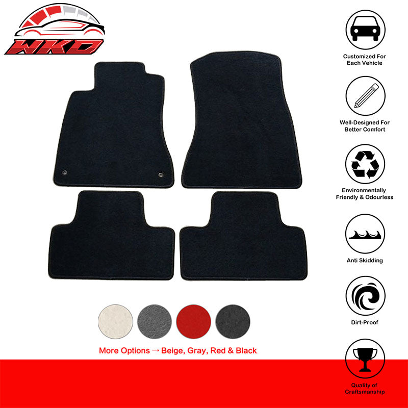 Fits 06-13 Lexus IS350 IS250 Black Nylon Floor Mats Carpet Front Rear 4PC