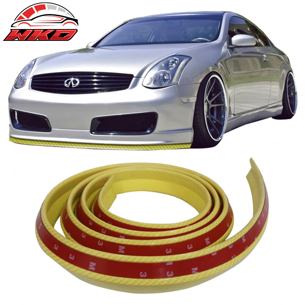 Front Bumper Lip For Lexus Quick Chin EZ Install 100 Inch Black With Red Trim